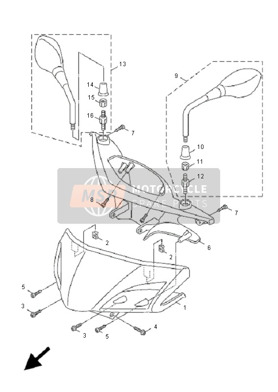 Yamaha NXC125 CYGNUS X 2009 HAUBE 1 für ein 2009 Yamaha NXC125 CYGNUS X